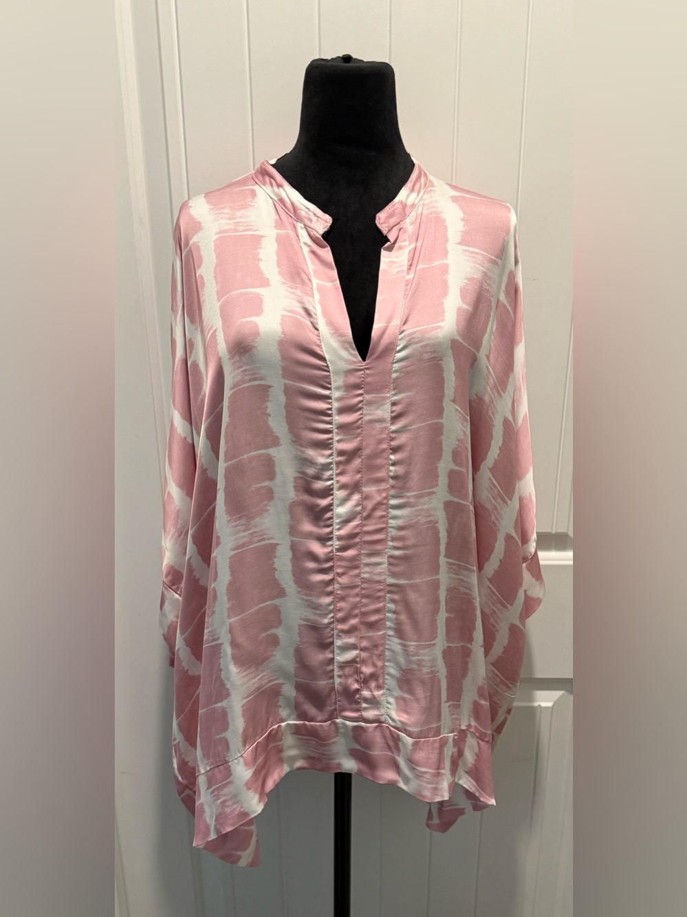 Sosia Made in Italy Pink White Tie Dye Blouse